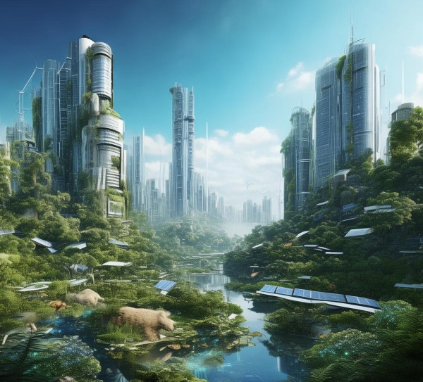 未来地球，科技与自然的和谐共生